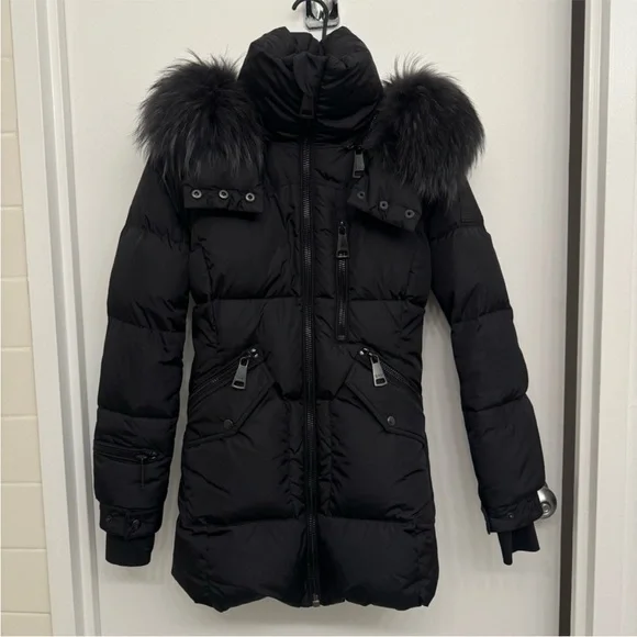 SAM. Fur Cruiser Parka Coat Puffer XS Black - Picture 4 of 7